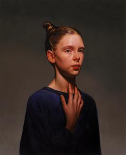 K&uuml;hle Seele, 2024. Oil on canvas, 65 x 53 cm