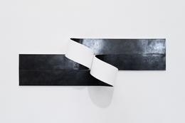 Wanda Stolle, 2023, match, bentwood, chalk ground, graphite, linseed oil, 40.5 x 184 x 32 cm