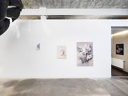 exhibition view &raquo;BOUQUET&laquo; REITER | Leipzig 2024, Diane Haefner, Marianna Ignataki, Taemen Jung, Sebastian Schrader